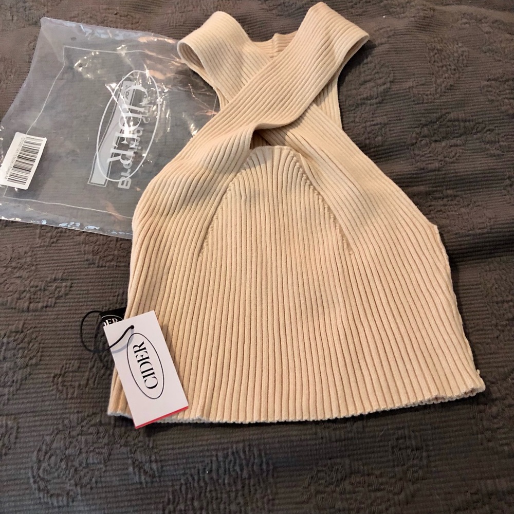 Beige halter top